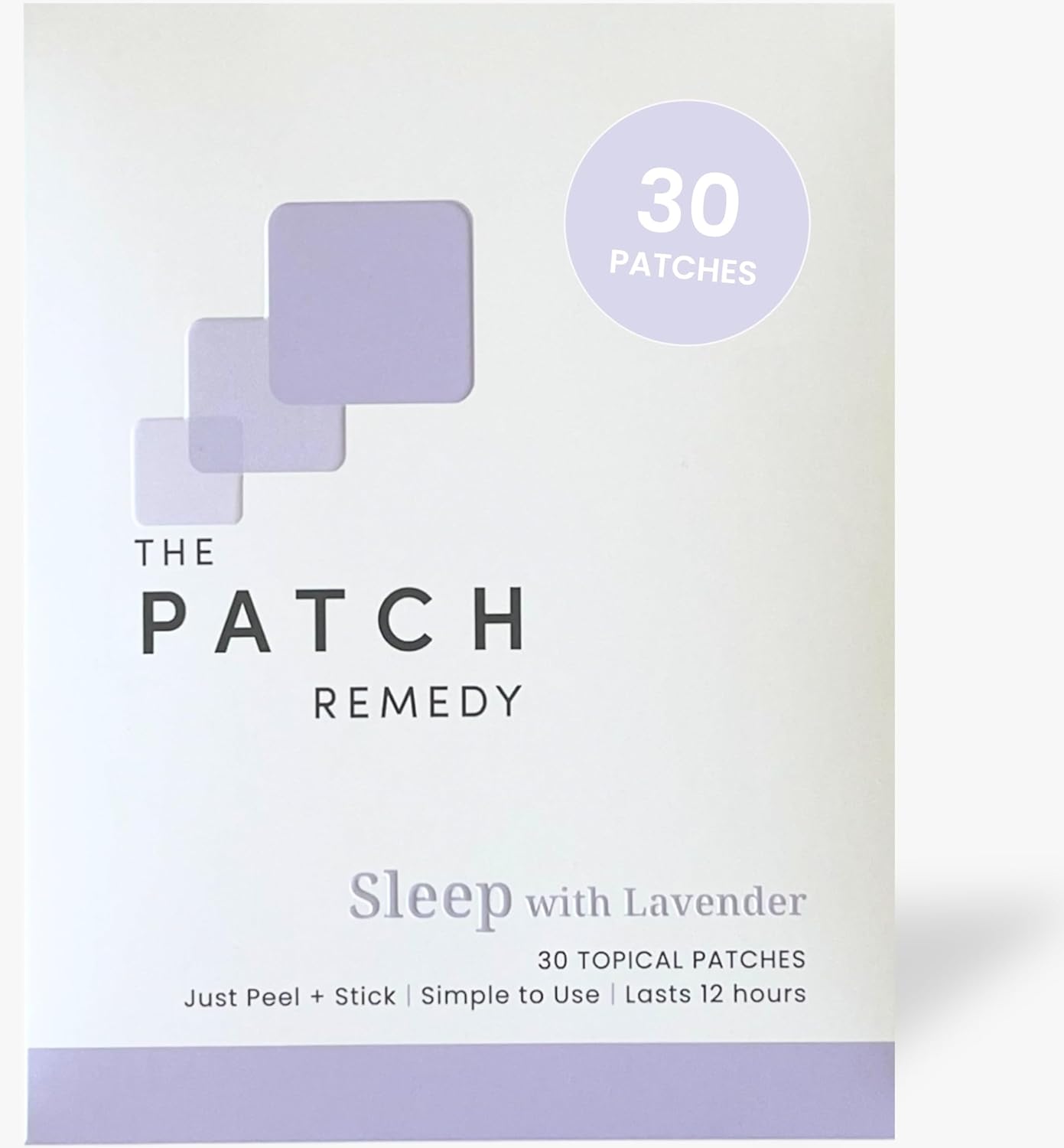 Sleep with Lavender Patch | Valerian, Passionflower, Hops, Magnesium Glycinate, Lavender | 30 Patches
