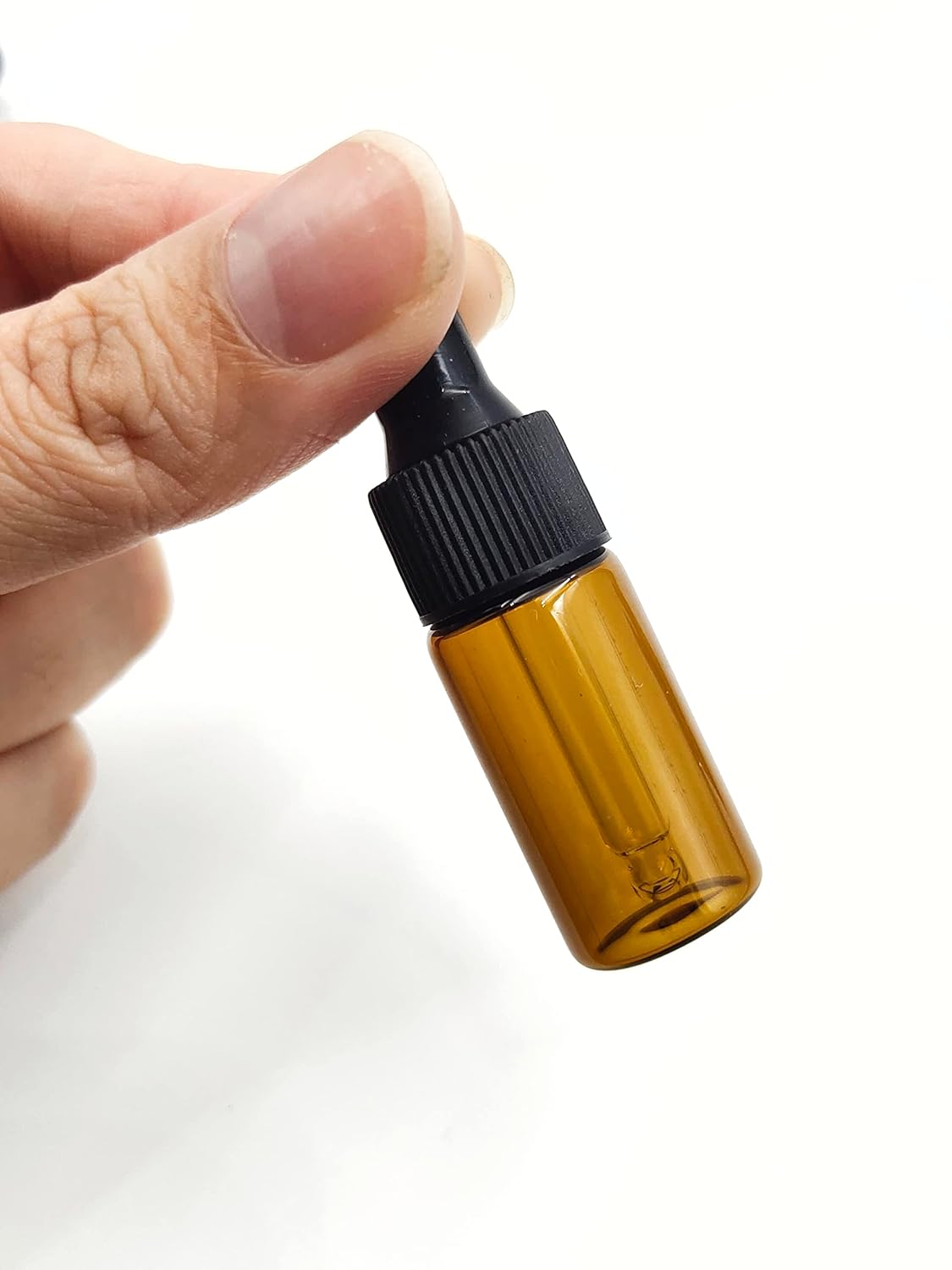 15Packs 5ml Tiny Amber Glass Mini Dropper Bottles for Essential Oils, Cosmetics, and Liquid Small Empty Travel Sample Vials with Dropper and Black Caps