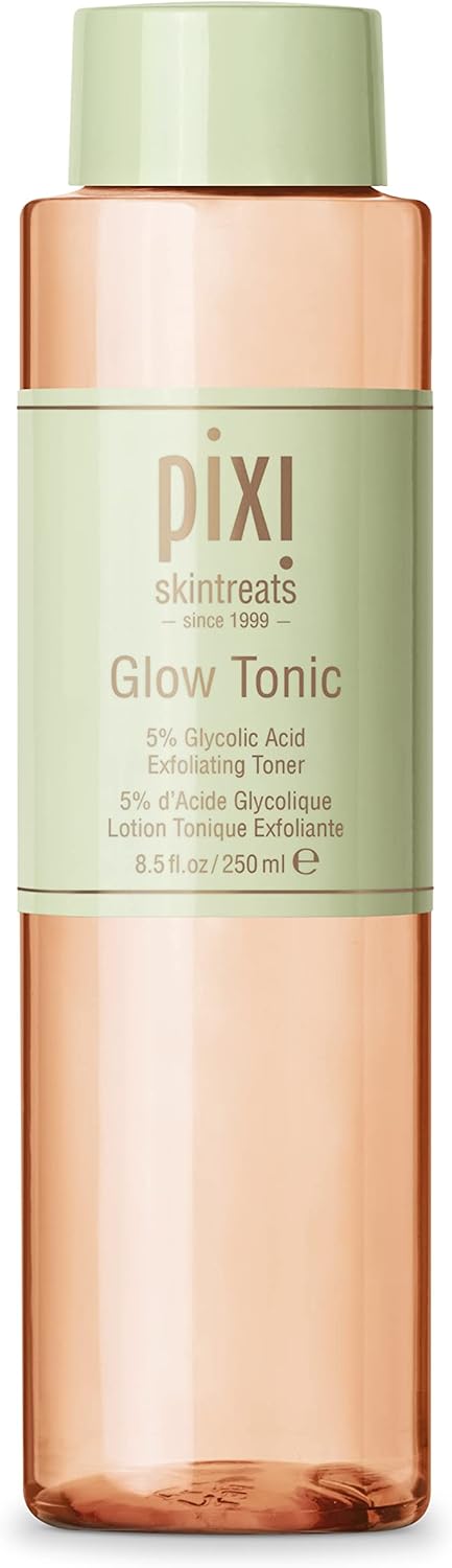 Pixi Glow Tonic Balancing Face Toner Glycolic Acid for Radiant Skin and Daily Brightening (8.5 fl oz / 250 ml)