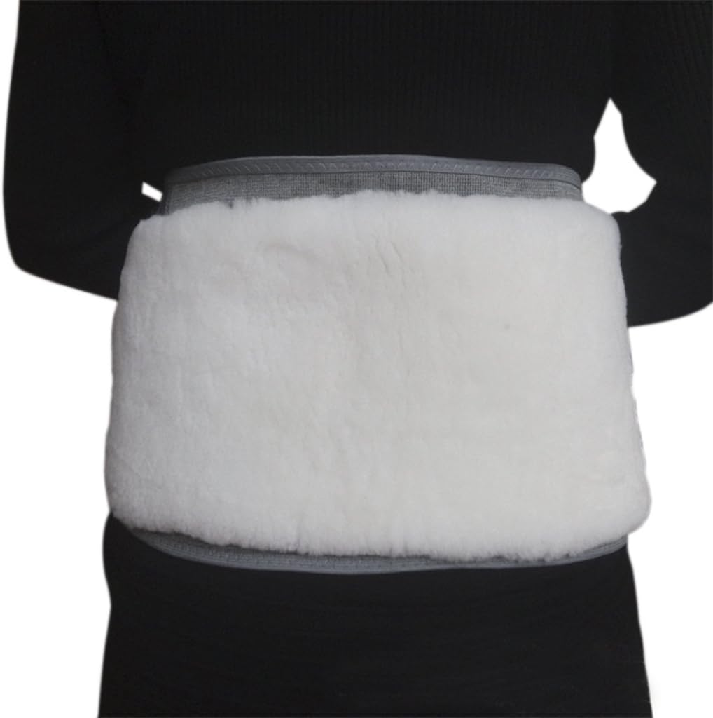 Men Women Winter Thicken Thermal Cashmere Waist Warmer Lumbar Support Belt Cozy Warm Abdominal Protector Stomach Body Wrap Band Back Brace Kidney Binder Grey