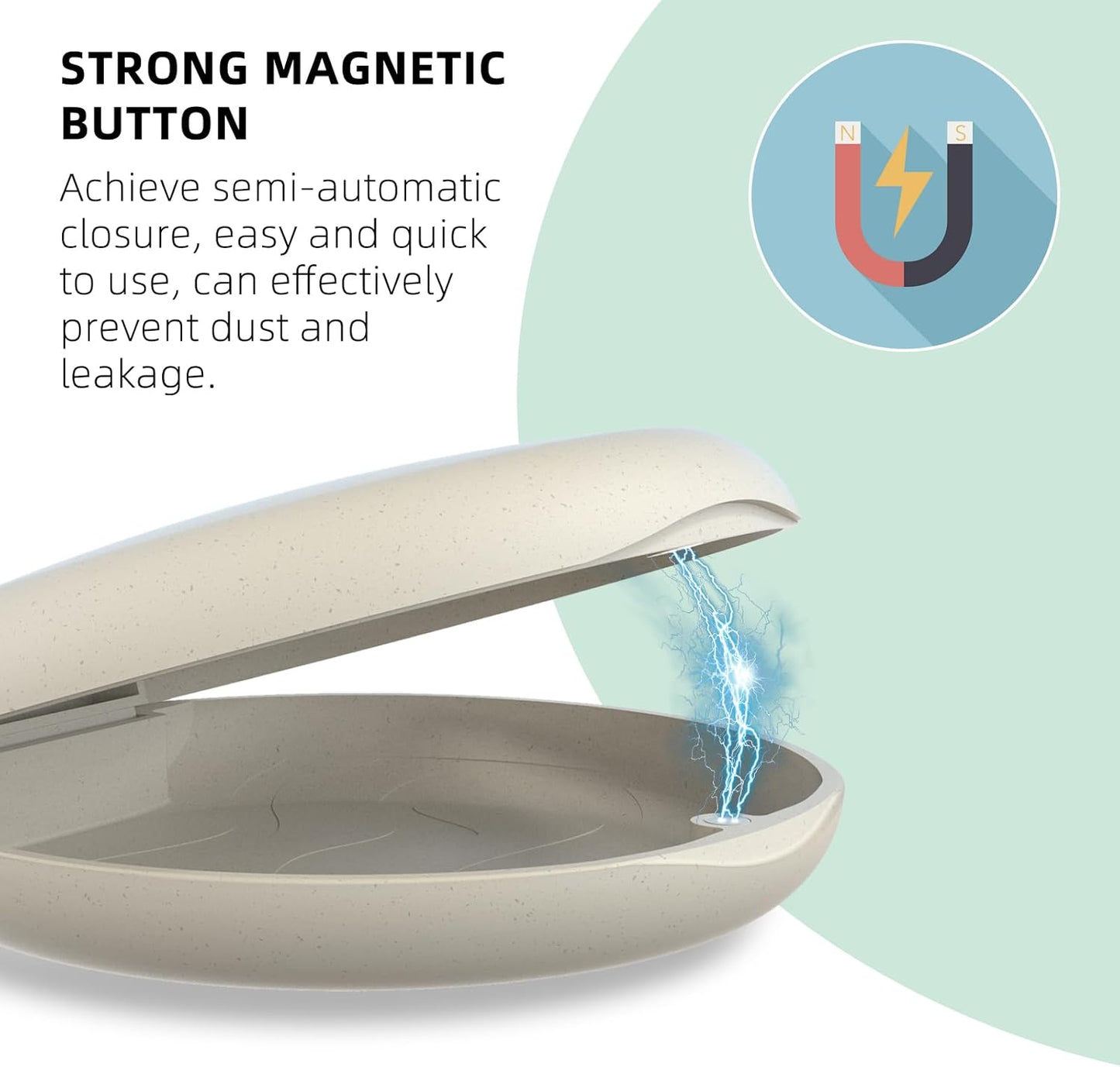 Slim Aligner Case with Night Guard, Premium Retainer Mouth Guards Travel Case-Ivory