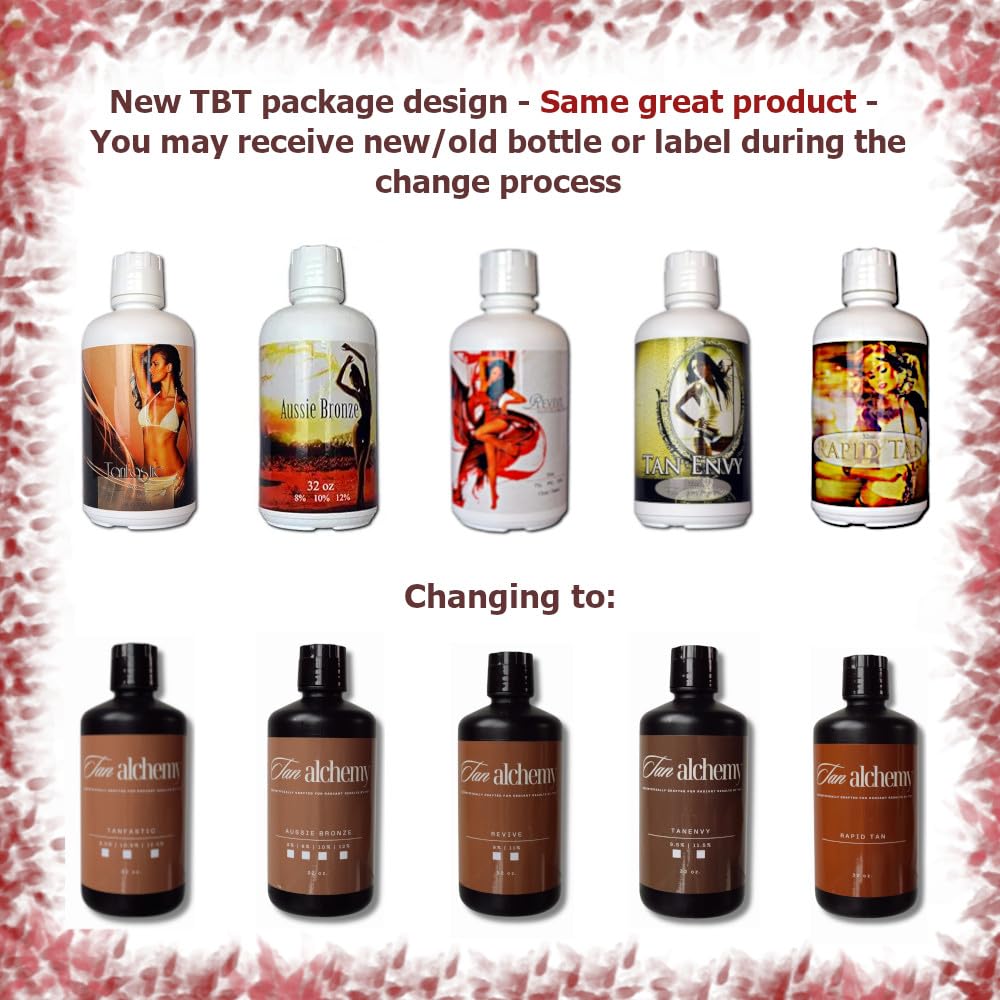 Tan Alchemy, Aussie Bronze 32 oz of 12%, Dark DHA Sunless Airbrush Spray Tanning Solution (32oz)