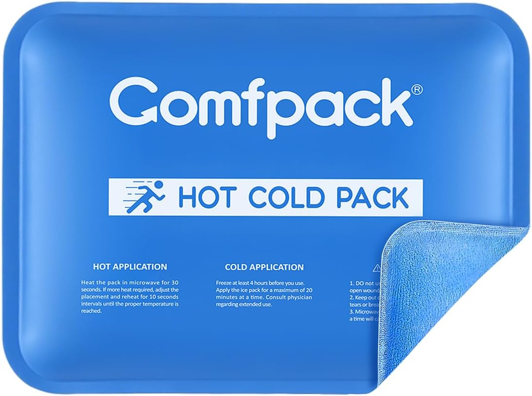 Soft Ice Pack for Sports Injuries, Long Lasting Multipurpose Gel Ice Pack with Dual Temperatures for Muscle Pain Relief & Strains, for Head, Shoulder, Knee, Ankle