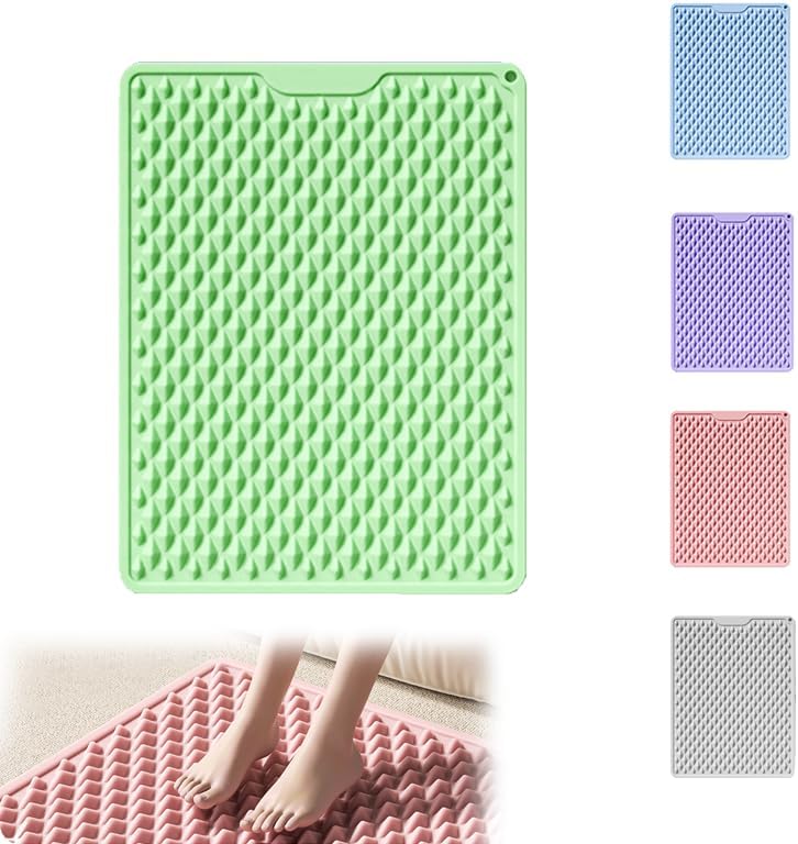 LmlJoo Silicone Cushion Portable Foot Reflexology Pad Foldable Foot Massage Mat Pressure Point Massage Mat Anti-Fatigue Standing Desk Mat Standing Pad Relieves