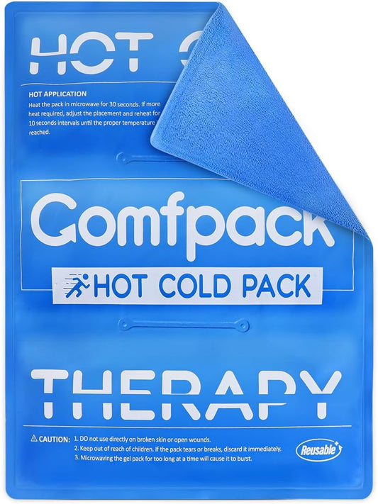 Large Ice Pack for Injuries Reusable, 11.2” x 14.7” Flexible Ice Pack for Full Body Relief, Soft Gel Cold Pack with Long Lasting Cold for Back, Knee, Relief for Chronic, Surgery, Swelling