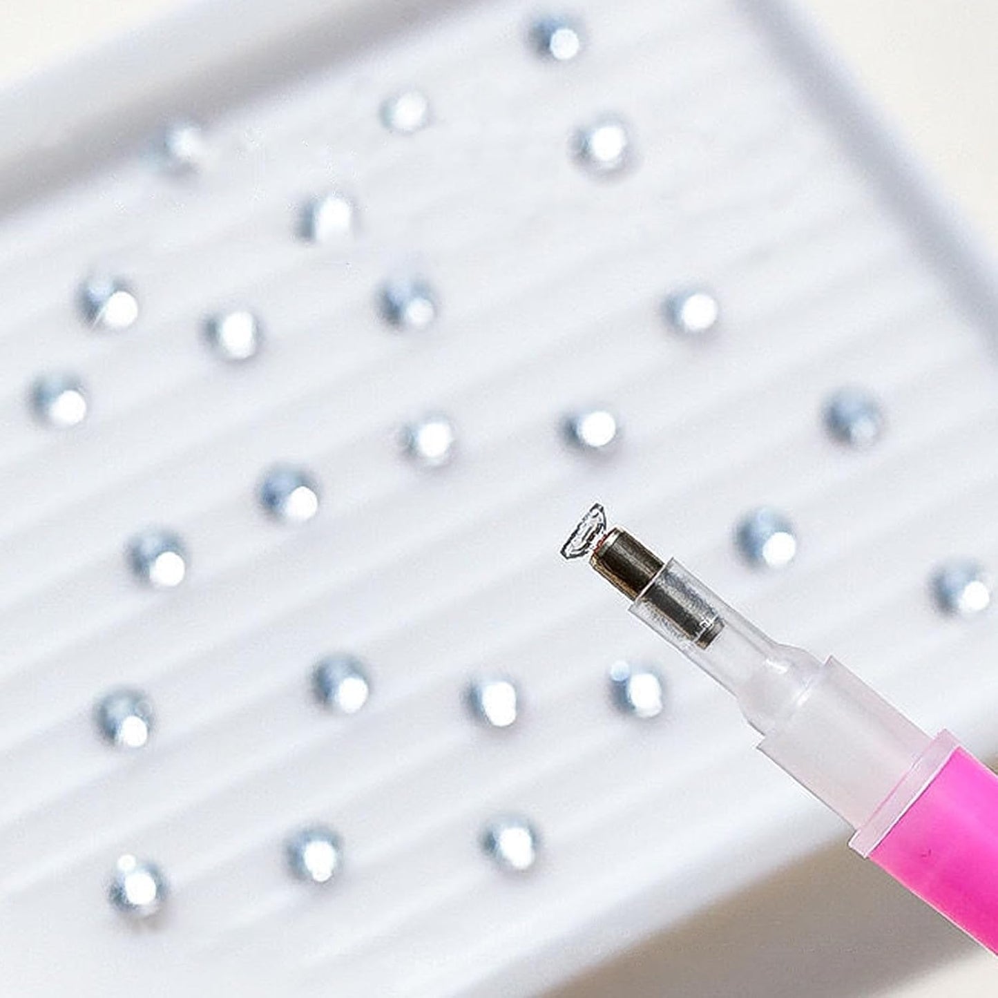 LIGHT RAIN Rhinestone Picker Tool - 4 Pcs Dual-head Ultra-lightweight Pen with 6 clay putty, and Precision Jewelry Tweezers Kit for Pick Up Nail Art Gems, Stone, Crystals