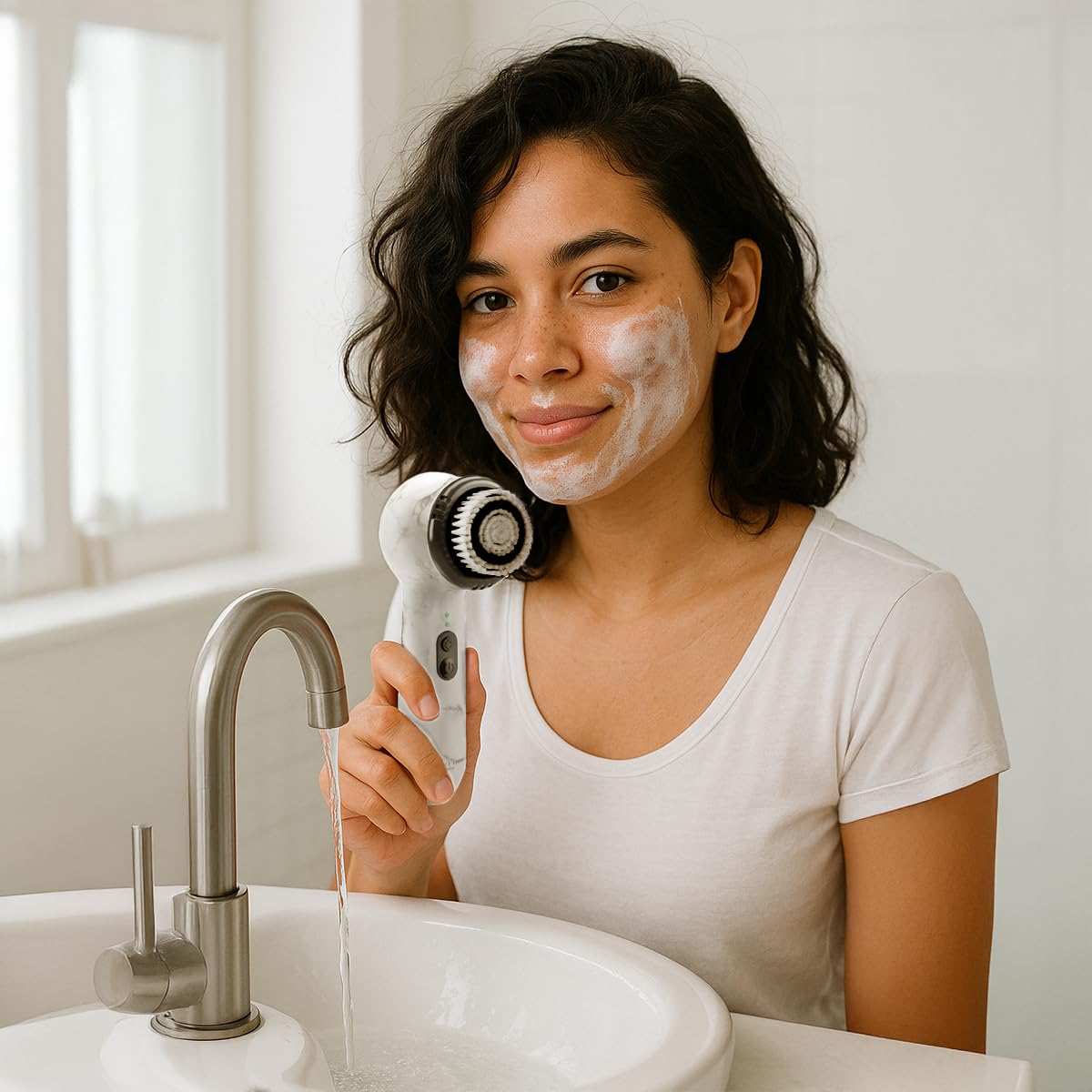 Michael Todd Beauty Soniclear Allure 2024 Best of Beauty Winner Facial Cleansing + Exfoliation Brush System with 4 speeds, Serum Infusion Head + Travel Case