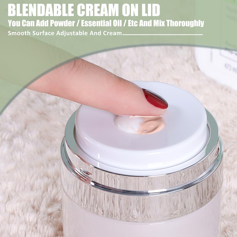 Airless Pump Jar, 1 oz Airless Pump Bottles, Travel Lotion Container – Vacuum Dispenser for Cream – Leak-Proof TSA-Friendly Design Keeps Cream Fresh – Multi-Purpose for Lotion, Sunscreen (2 Pack)