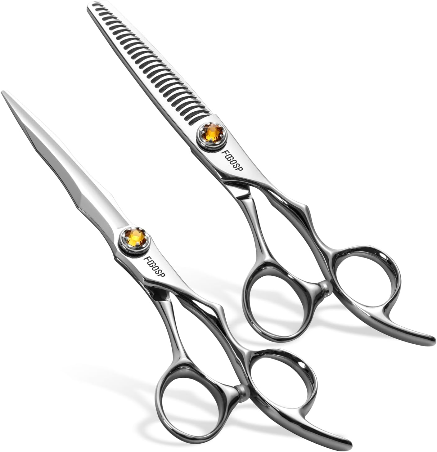 6" Professional Hair Shears Set VG10 Japanese Stainless Steel Sharp Ergonomic Lightweight Regular Straight and Thinning Scissors for Barbers and Salon Professionals