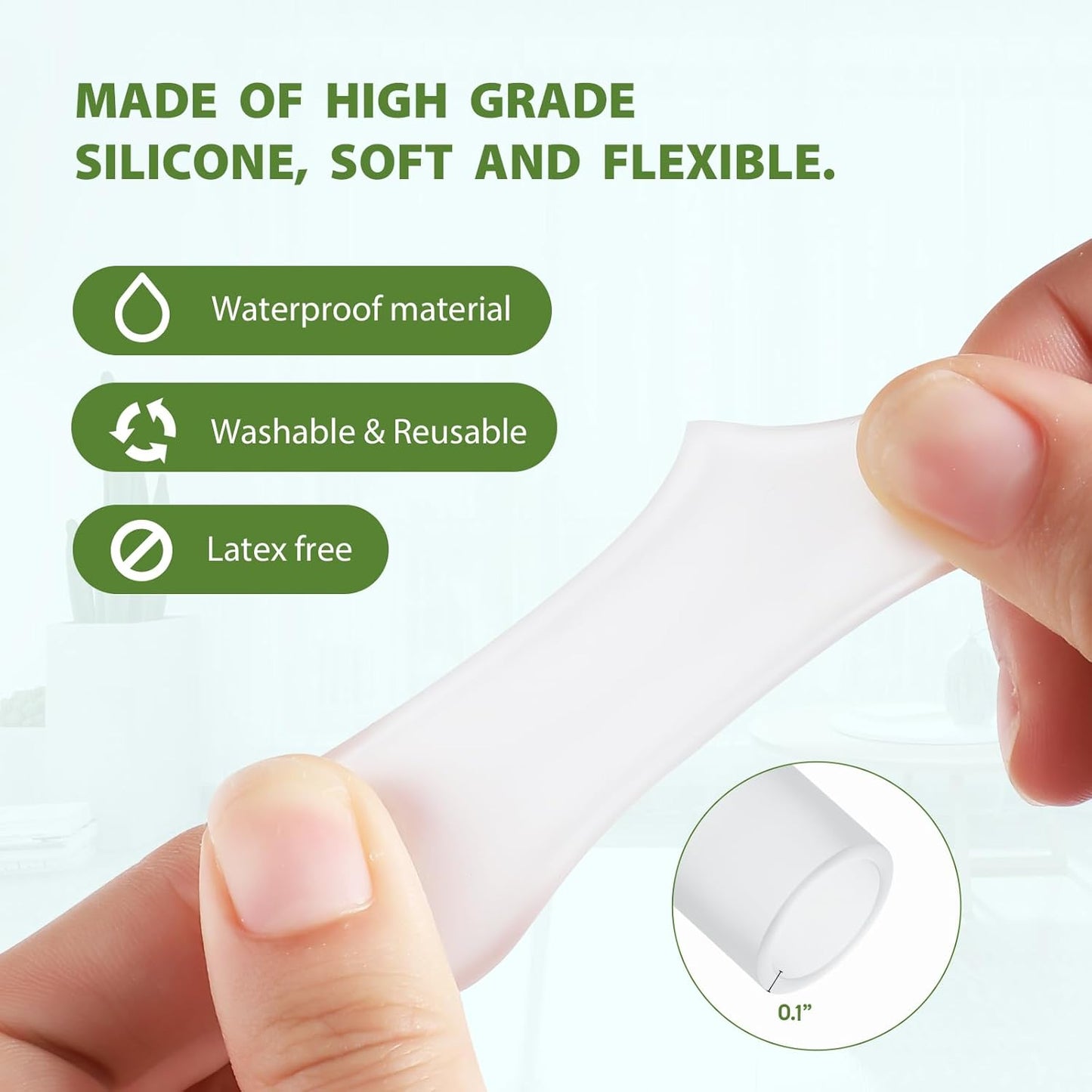Bukihome Silicone Toe Protectors – 14 Pack Aloe Vera Extract Infused Silicone Toe Sleeve for Hammer Toes, Corns, Calluses, Blisters – Soft Gel Protector Toe Cushions for Pain Relief (Medium Size)