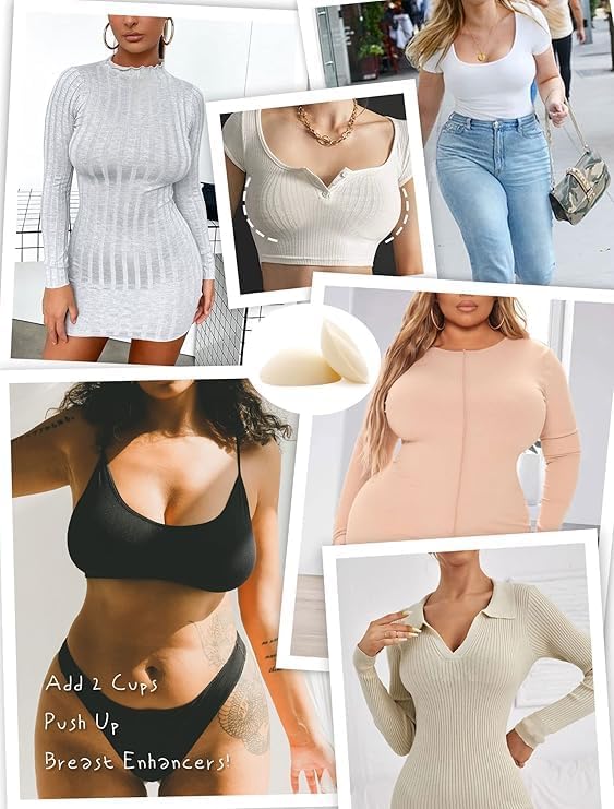 FOOT OF THE TREE Super Thick Bra Pads Inserts 3 Pairs Removable Breast Enhancers Push Up Bra Cups Paddings