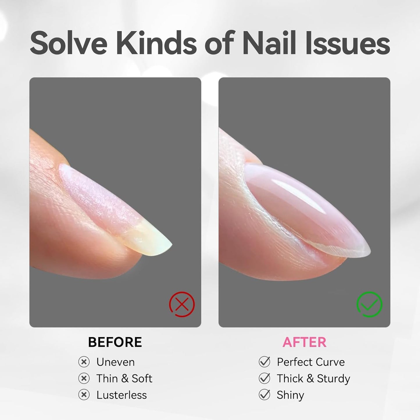 BORN PRETTY Builder Gel for Nails,8-in-1 Clear Builder Nail Gel for Nail Apex and Gel Extension Strengthener,Nail GLue Gel Hard Gel Base Rhinestone Nail Glue Gel in a Bottle 15ml