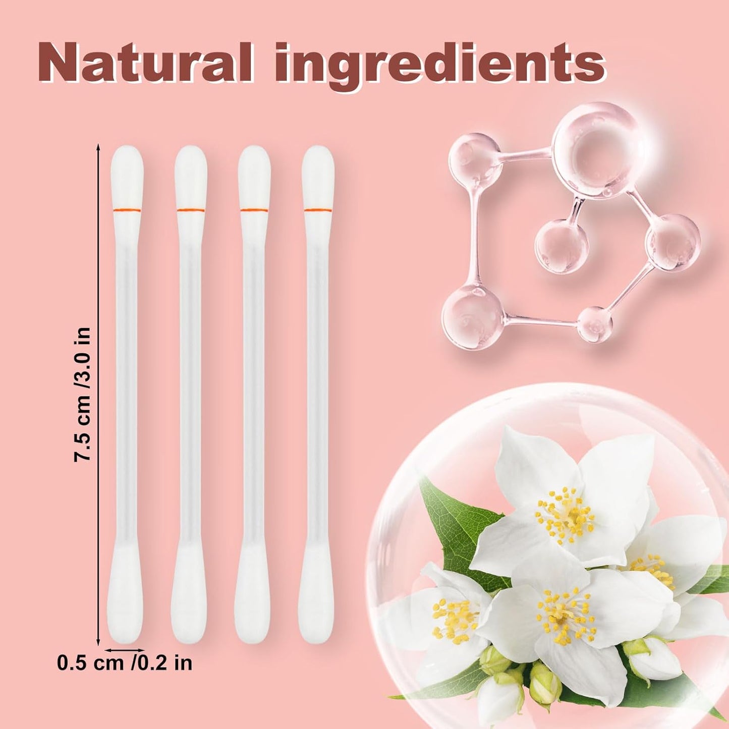 Cotton Swabs,Cotton Makeup Remover Swabs,Eye & Lip Sticks Remover,Liquid-Filled Makeup Remover Swabs Disposable Cotton Swabs for Eye/Lip/Eyebrow/Eyelash Makeup (Pack of 200)