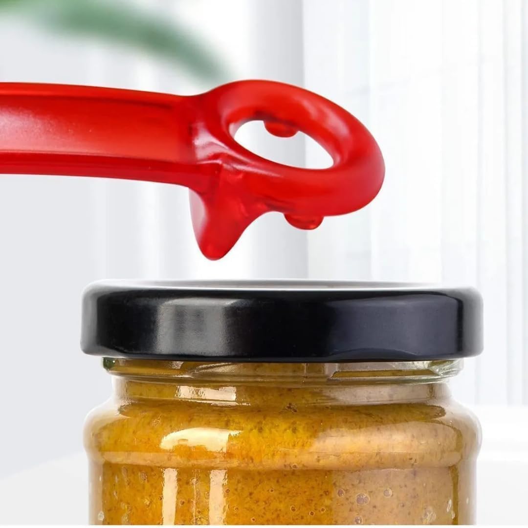 3 Pcs Jar Keys, Jar Opener Jar Grippers Can Lid Opener Jar Lid Gripper Jar Opener Tool, Open Jar Tool for Elderly Children Women Weak Hands 5.5 inç (Red,White, Blue)