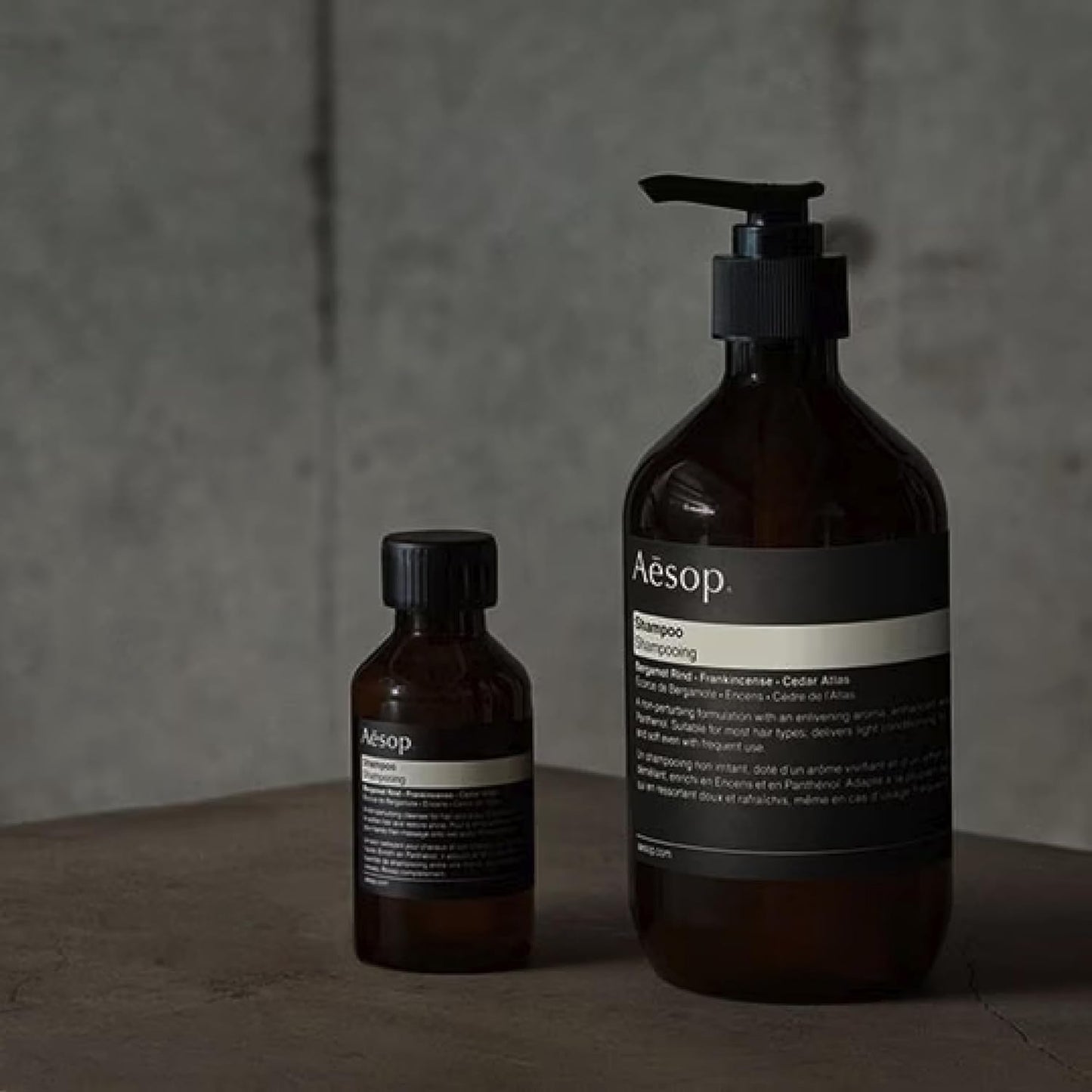 Aesop Shampoo + Refill | Soften Hair, Restore Shine | Bergamot Rind, Frankincense, Cedar Atlas | 16.9 oz / 500 mL (Pack of 2)