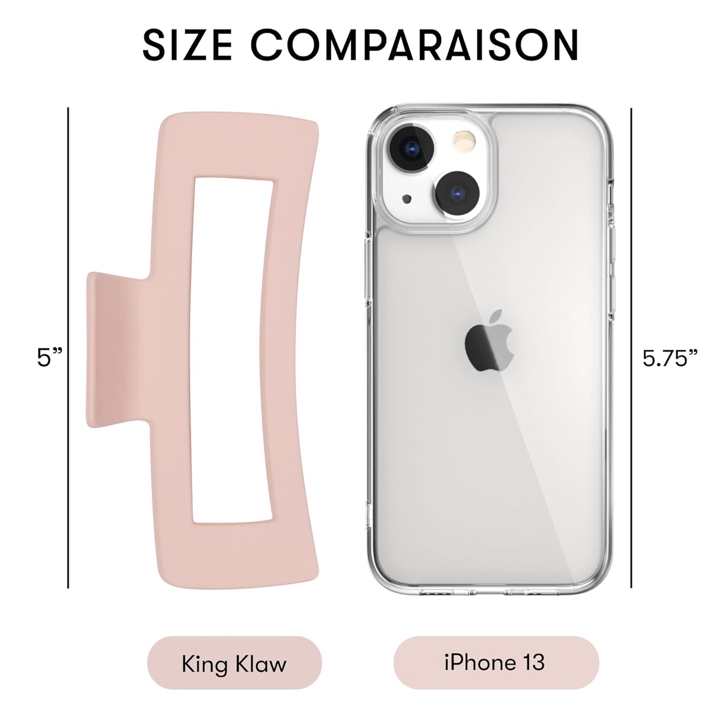 FRAMAR Large Claw Clips For Thick Hair – Large Hair Clip For Thick Hair, Big Hair Clips For Women, Claws Clips For Women, Pink Hair Clips, Pink Claw Clip - 4 Pack Non Slip Matte Finish