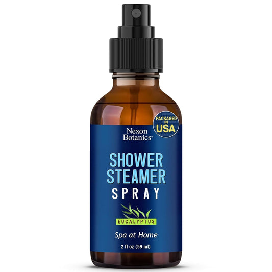 Eucalyptus Shower Steamer Spray 2 fl oz – Aromatherapy Shower Mist with Essential Oils – Eucalyptus Steam Spray for Sauna, Spa, Bathroom & Room – Nexon Botanics