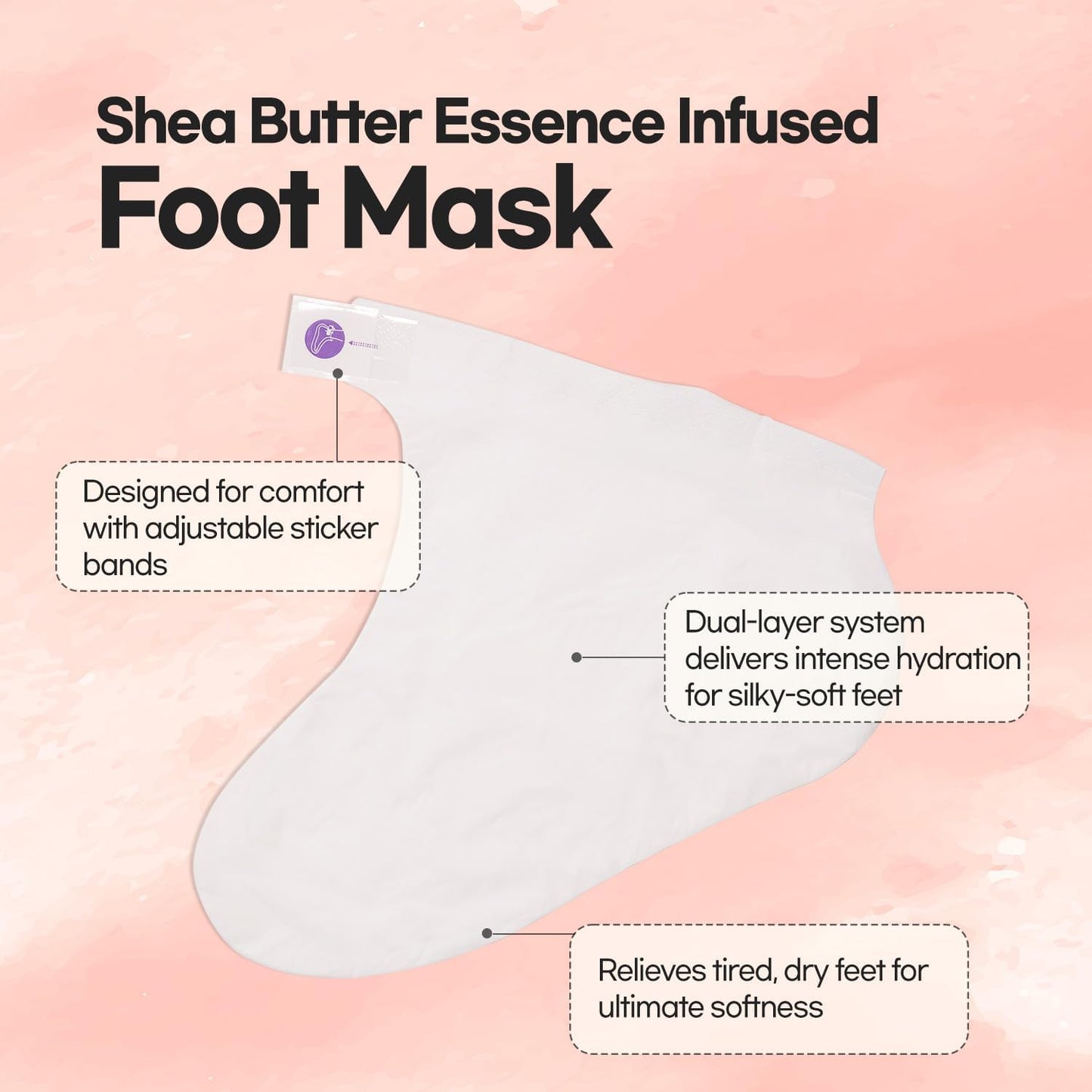 Epielle Moisturizing Foot Masks 6 Pairs, Deep Moisturizing Socks for Dry Feet & Cracked Heels, Relieve and Soften with Sunflower Seed Oil & Avocado Oil, Korean Skin Care, Spa Self Care Gifts for Women