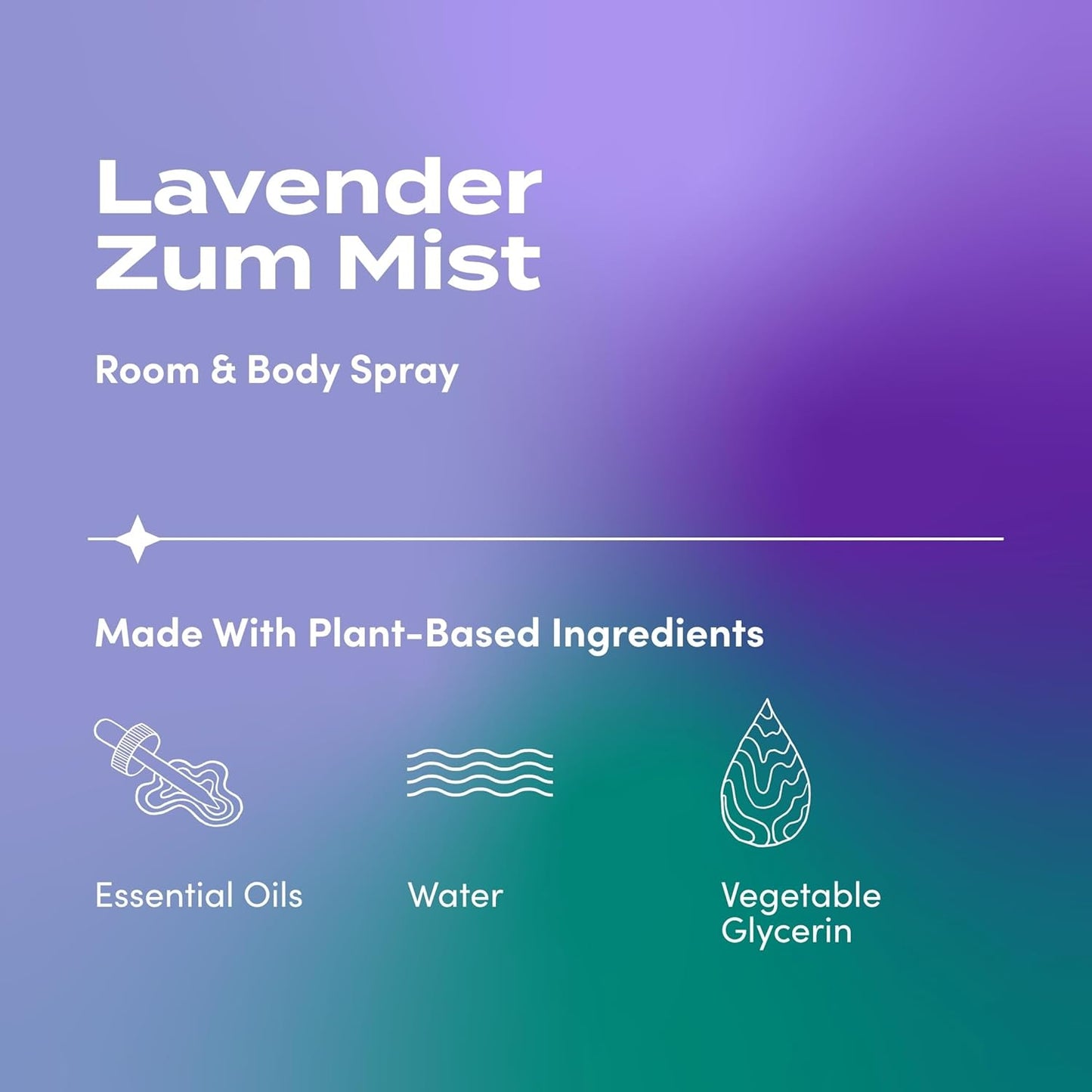 Zum Indigo Wild Mist Room & Body Spray - Aromatherapy Essential Oil Spray - Natural Body Mist & Room Spray - Lavender Scent - 4 fl oz