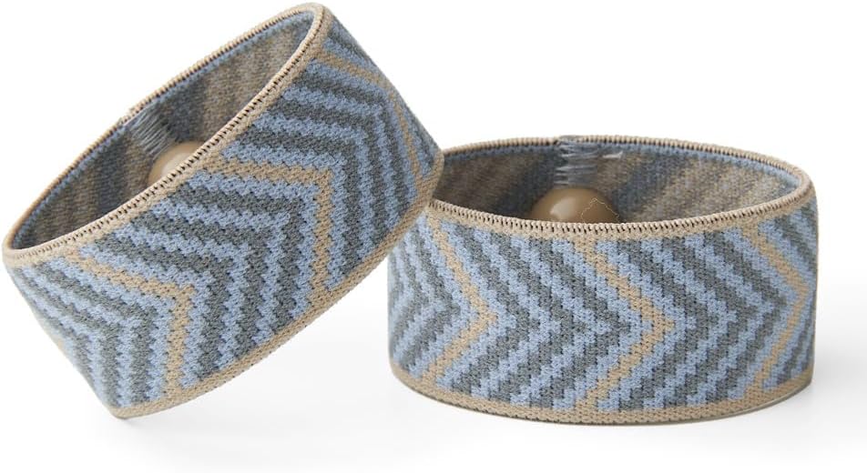 Blisslets Acupressure Relief Band - Cartagena Collection - Parentage (Blue/Camel, Medium - 5 5/8" - 6 5/8")