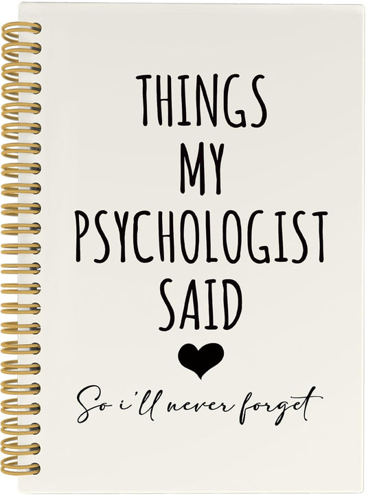 CUANFDDSF Psychology Gifts Notebook, Mental Health Therapy Journal Notebooks for Women, Psychologist Gifts for Women,Writing Pads， Mental Health Therapist Hardcover Spiral Notebook 5.5x8.3 Inch