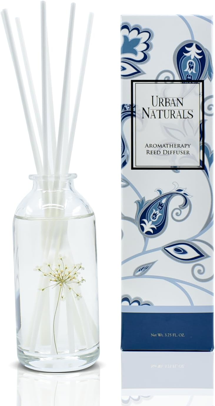 Urban Naturals Reed Diffuser Sticks 10 Inch White Fiber, 50 Count, High Absorbency for Aroma Diffuser Refill, Home Use
