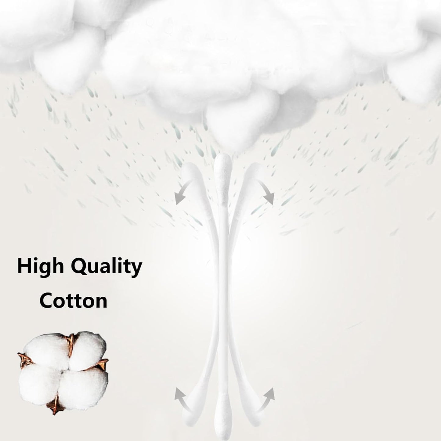 Natural Paper Cotton Swabs 1000ct, Double Tips Cotton Buds for Personal Care