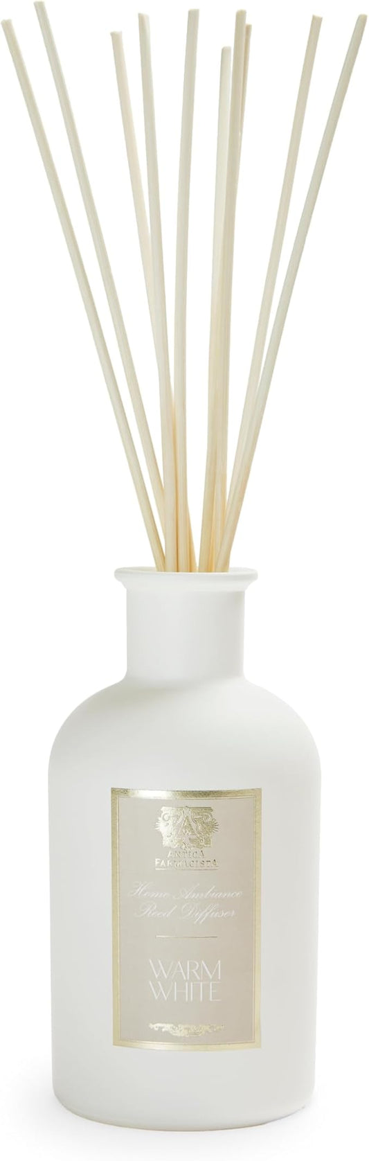 Antica Farmacista Home Ambiance Diffuser - Long-Lasting Reed Scent Diffuser - Luxury Room Freshener Gift - Warm White, 16.9 fl oz