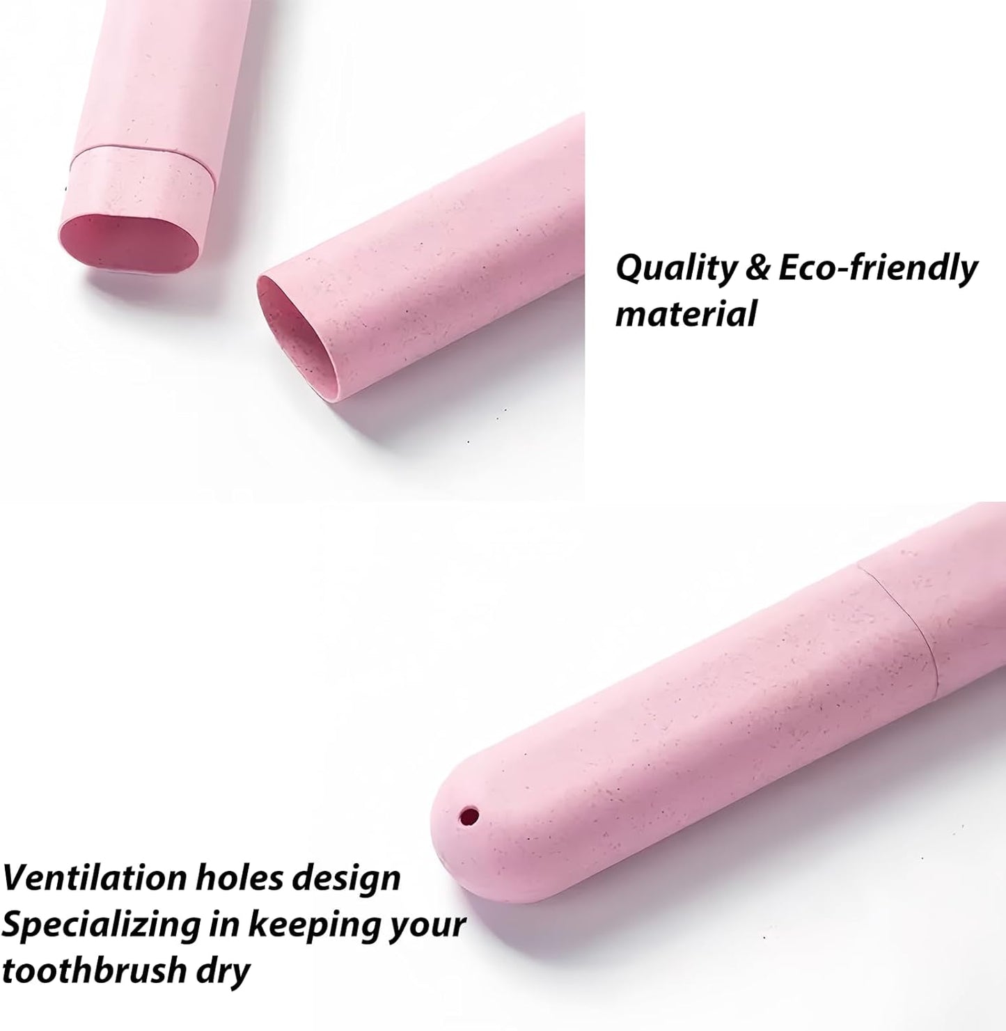 8 Pack Travel Toothbrush Case, Portable Toothbrush Travel Case with Ventilation Hole for Business Trip, Camping, Home(Blue,Pink,Green,Beige)