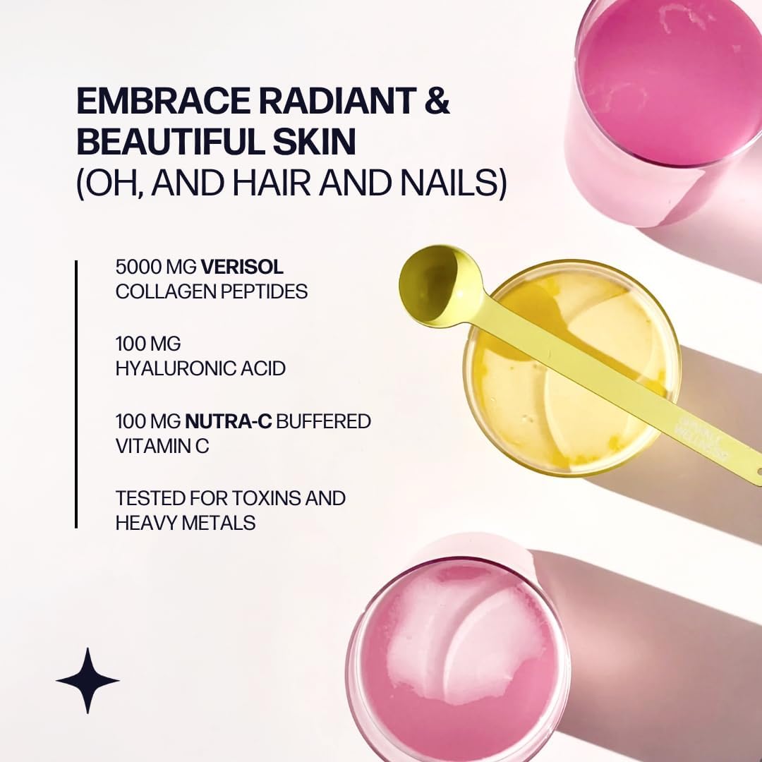 Sparkle Wellness VERISOL Bioactive Hydrolyzed Collagen Peptides | Collagen Powder Supplement with Vitamin C & Hyaluronic Acid for Hair, Skin, and Nail Health | Skin Boost Plus (No Flavor) [30-Serves]