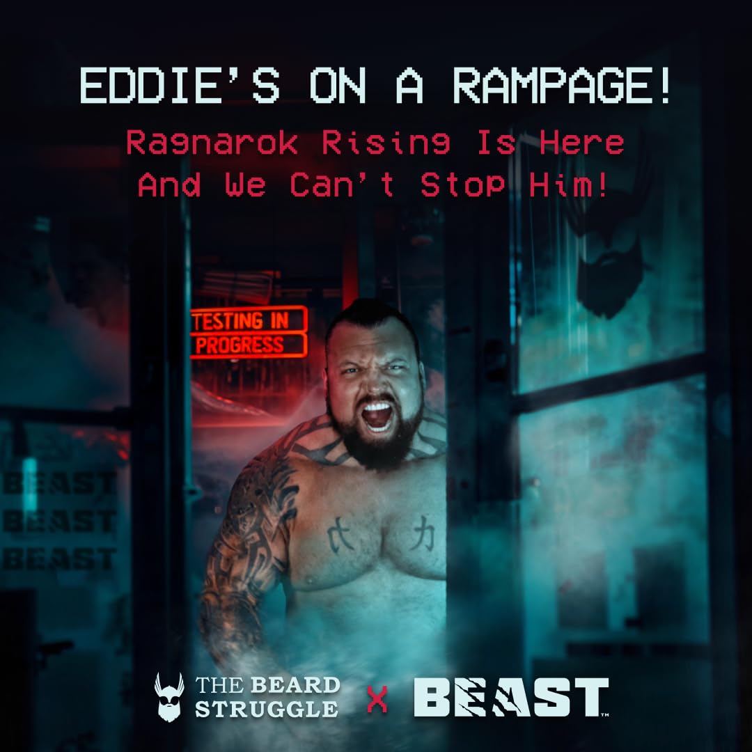 The Beard Struggle The Beast Line Beard Oil for Men Ragnarok Rising Eddie Hall Beast Line - Signature Edition - Day Liquid Tonic Beard Growth Oil - Beast Collection 1 fl oz