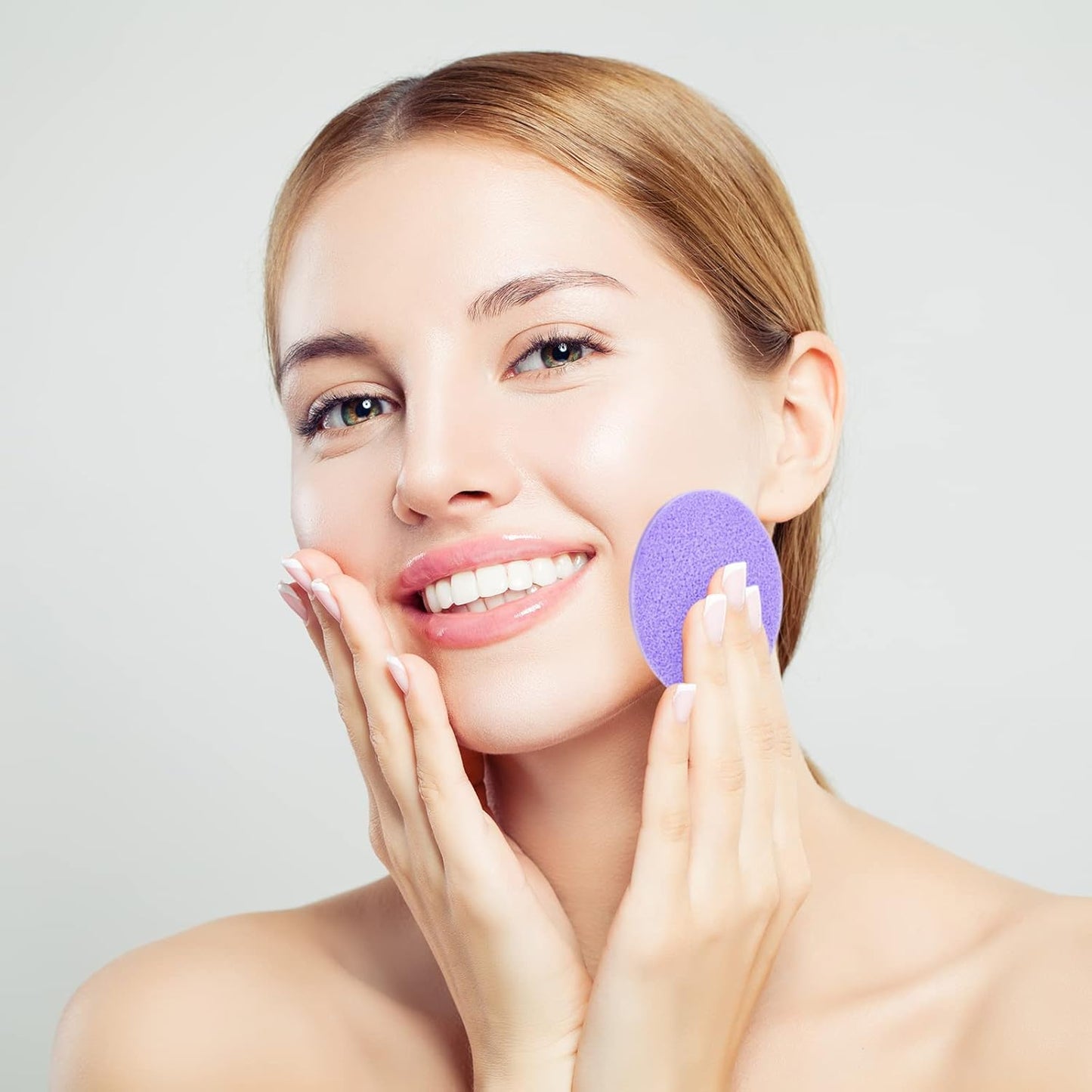 120 Pack Facial Sponge Compressed,Exfoliating Wash Round Face Sponge,Makeup Removal Sponge for Face Cleansing,Women,Girls(Yellow,Pink,Purple)