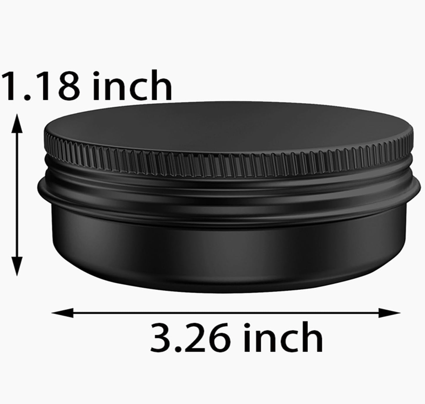 40 Pcs 4 Ounce Aluminum Tin Jars Containers Leak Proof Cosmetic Tin Jars Containers Round Screw Lids for Cosmetic, Salves, Balms, Lip Balm or Others, 120mL Black