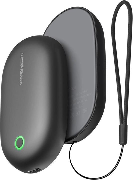 Hand Warmers Magnetic 2 Pack Rechargeable Warmers Full Aluminum Body Instant Heating, 8 Hrs Long Warmer, 5,000 mAh Pocket Size Electric Warmer Reusable for Outdoor, Indoor, Camping Gift for Man Women