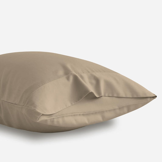 DOZ Pillowcase Set, 100% Viscose derived from Bamboo, Organically Grown, Buttery Soft, Silky, Breathable, Cooling, Oeko-TEX, High GSM, 2-Pack, Envelope Closure (Queen, Dune)