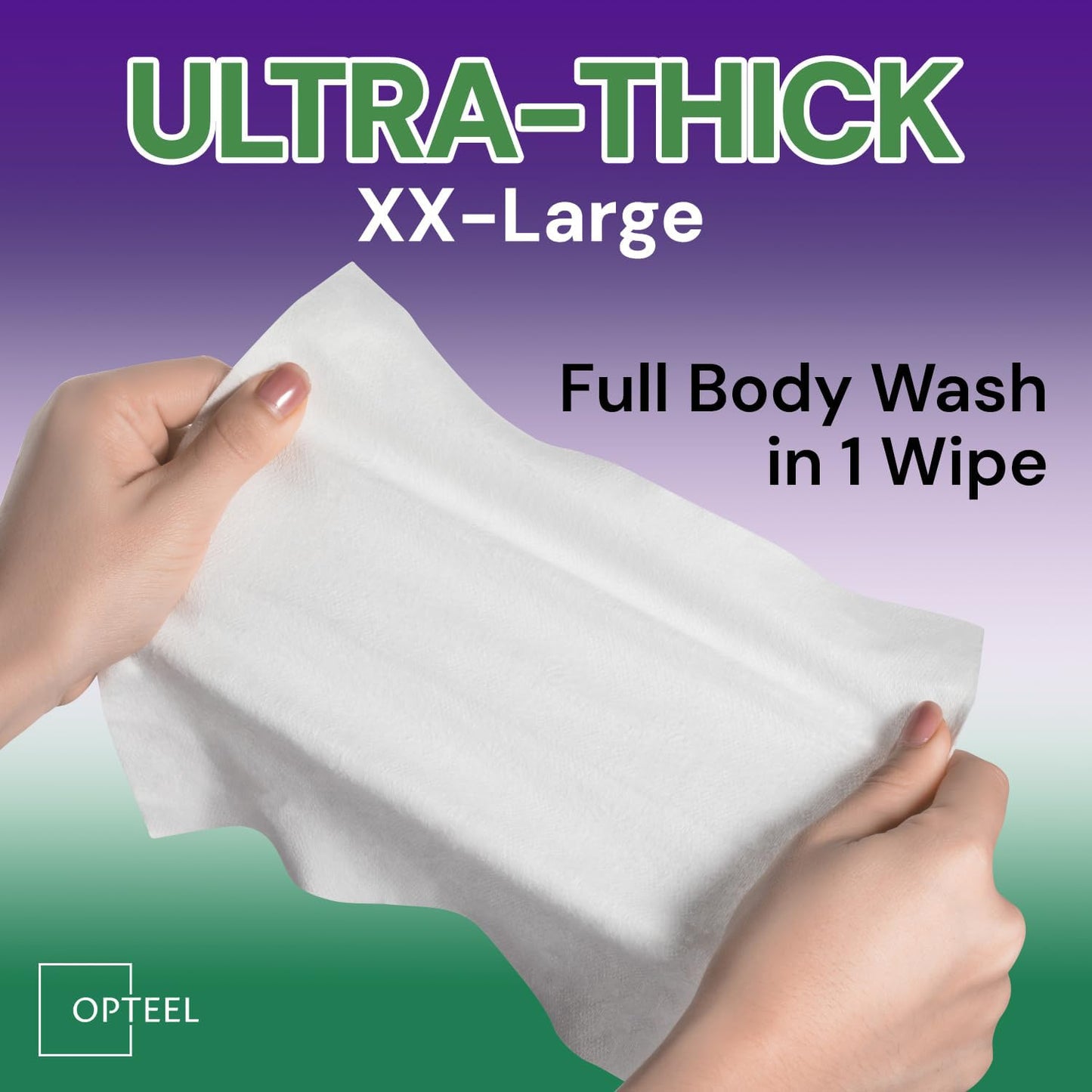 Thick & Large Body Wipes for Adults Bathing No Rinse – Shower Wipe, Ideal for Men, Women & Elderly – Soft & Gentle, Travel Wipes Perfect Alternative to Shower – 8 Packs (80ct)