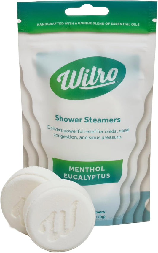 Wilro Soothing, Aromatic Shower Steamers, 3 Pack, Menthol Eucalyptus (6 Steamers)