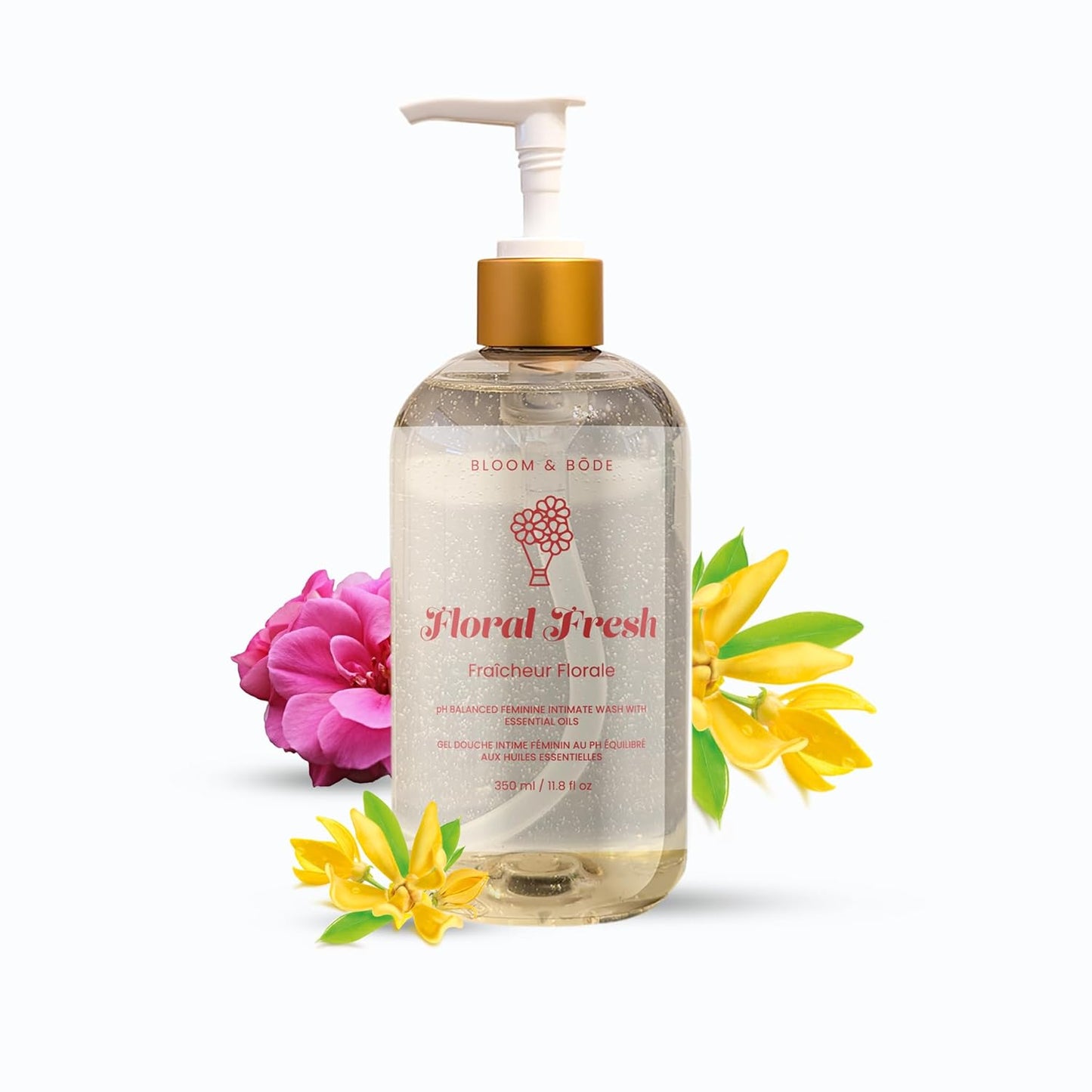 Bloom & Bōde Premium Feminine Intimate Wash - pH Balanced Feminine Wash - Ultra Mosturizing Intimate Wash With Essential Oils & Aloe Vera - Floral Fresh Scent, 350ml