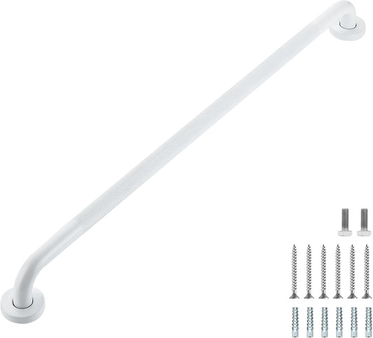 Grab Bars for Shower, 1 Pack 32-Inch Anti Slip Shower Handles for Elderly, Safety Shower Grab Bar, Stainless Steel Handicap Grab Bars for Bathroom (White 1" Diameter)