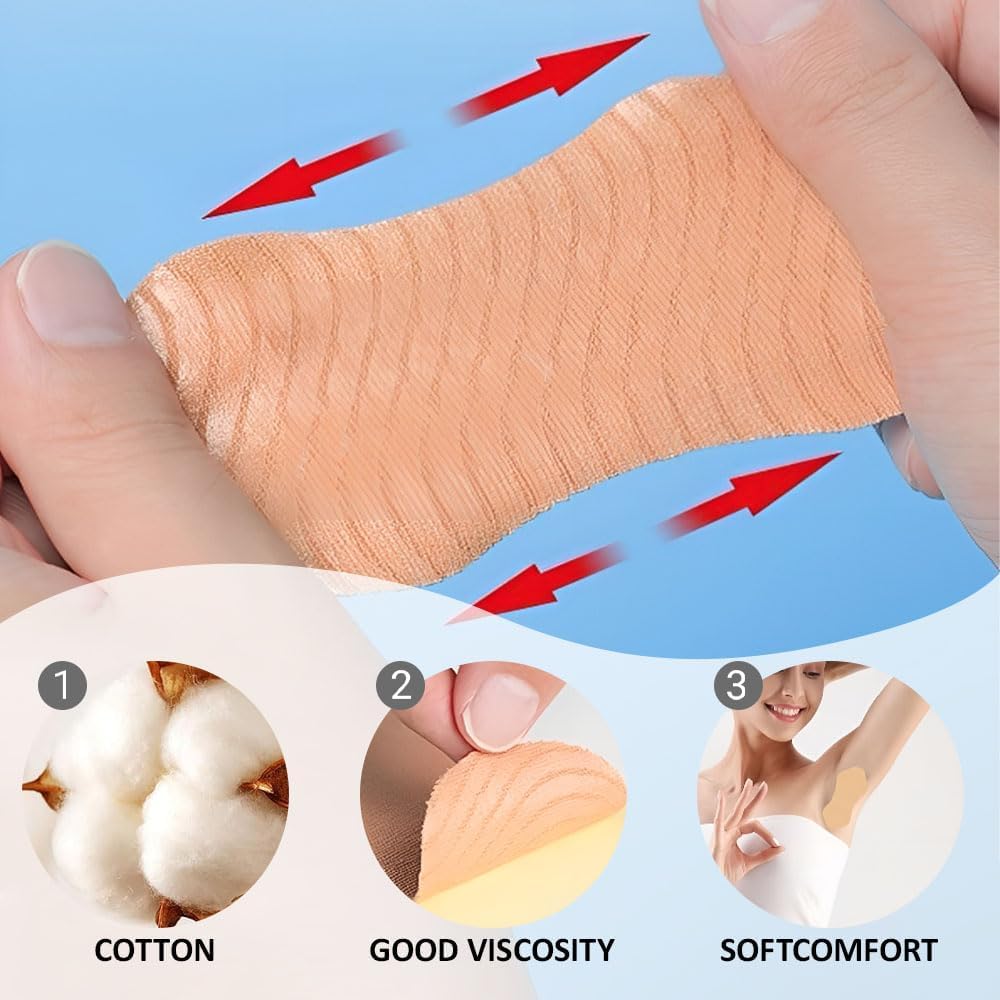 Pacify Underarm Sweat Pads for Women Men, Disposable Armpit Sweat Pads for Under Arms Sweating, Invisible Self-Adhesive Arm Pit Sweat Guards Patches for Clothing (120)