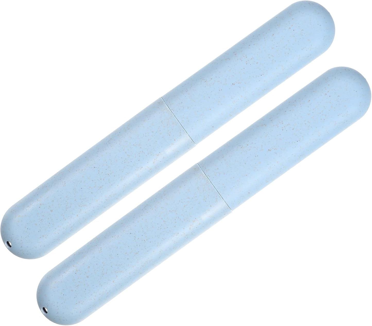 VOCOSTE 2pcs, Traveling Toothbrush Holders Case, PP Toothbrush Case for Travel Business, Blue, 8.07''x1.22''x0.83''