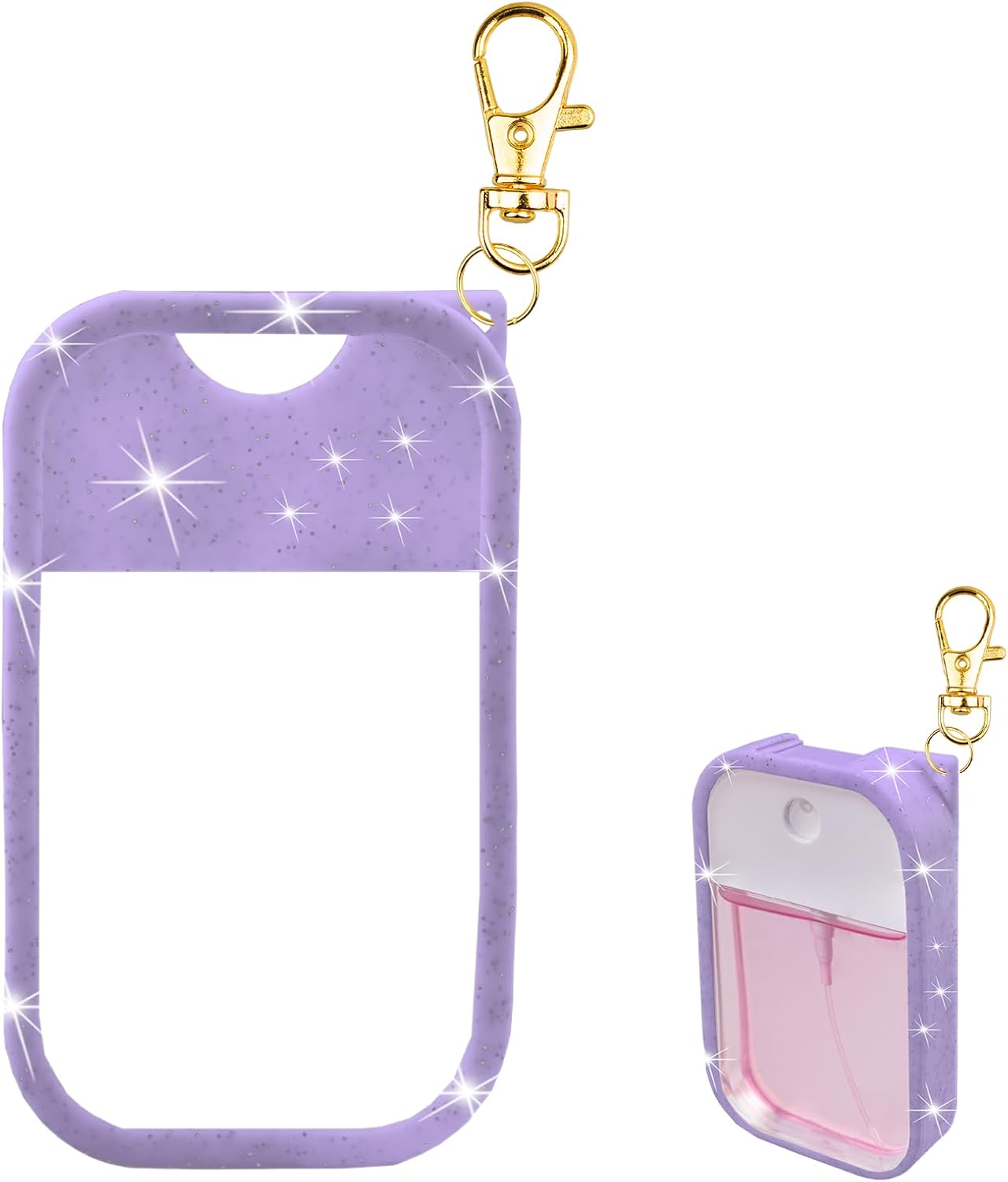 VANEST Silicone Case Compatible with Touchland Hand Sanitizer Spray, Protective Case with Keychain for Spray 1 fl oz