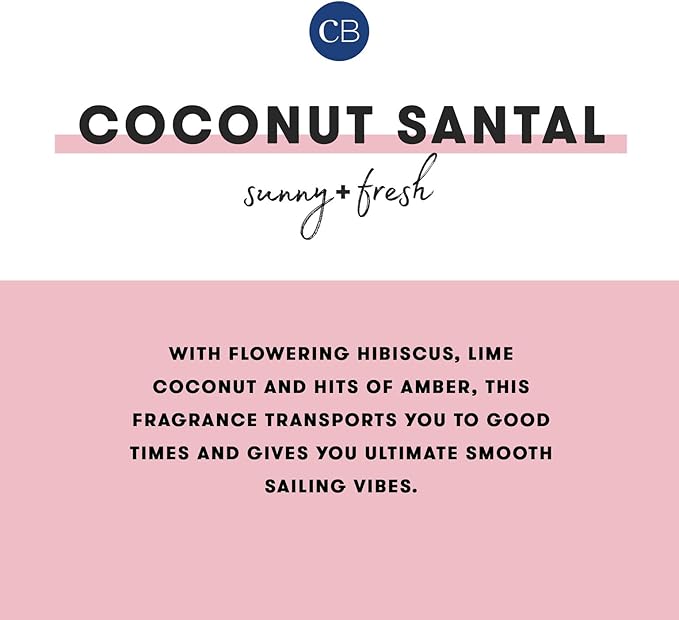 Capri Blue Modern Marble Reed Diffuser Set - Includes Reed Diffuser Sticks, Scented Oil & Glass Bottle - Luxury Scents for Bedroom Decor & Bathroom Air Freshener - Coconut Santal (5.7 fl oz)