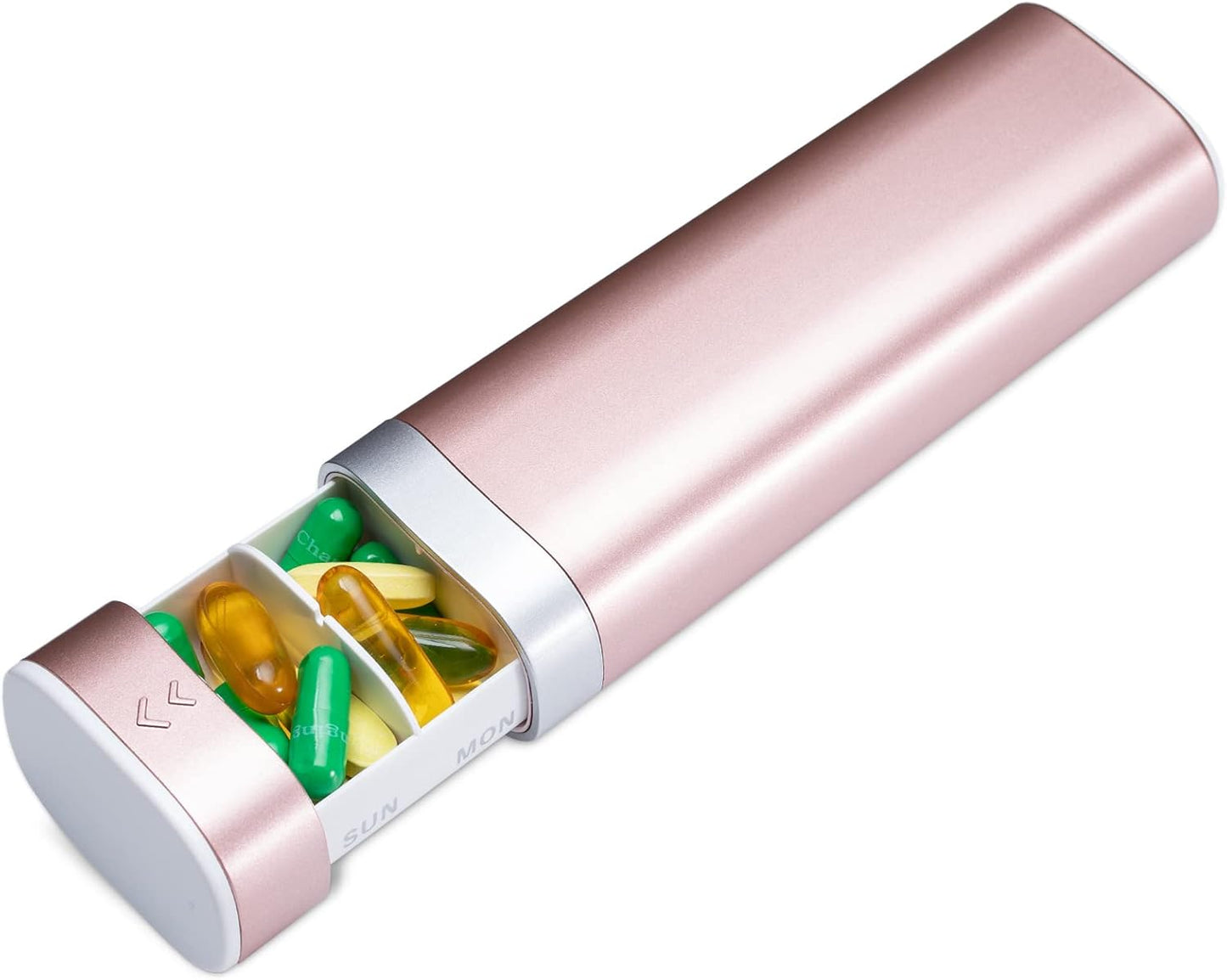 Weekly Pill Organizer 7 Day, Daily Pill Box, Travel Pill Case, Cute Pill Holder to Hold Vitamins, Medicines, Supplements, Pills Organizer(Pink)