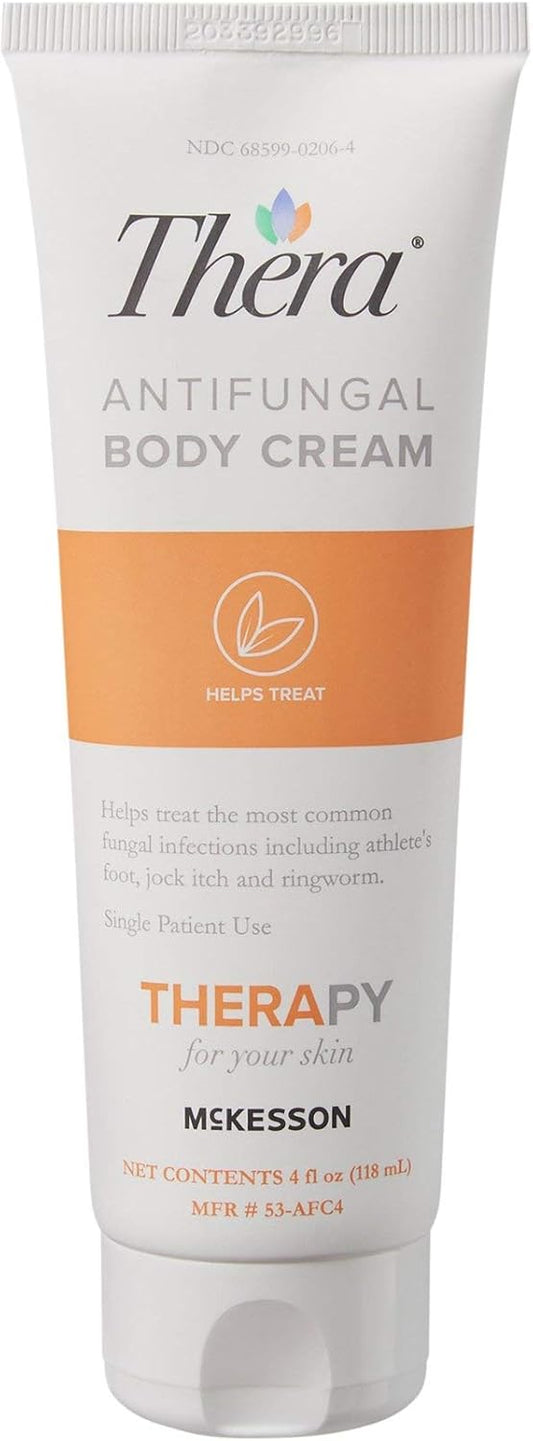 Thera McKesson’s Antifungal Cream, 2% Miconazole Nitrate, Body, Skin, Athletes Foot Treatment - Relief for Ringworm, Jock Itch - 4 oz
