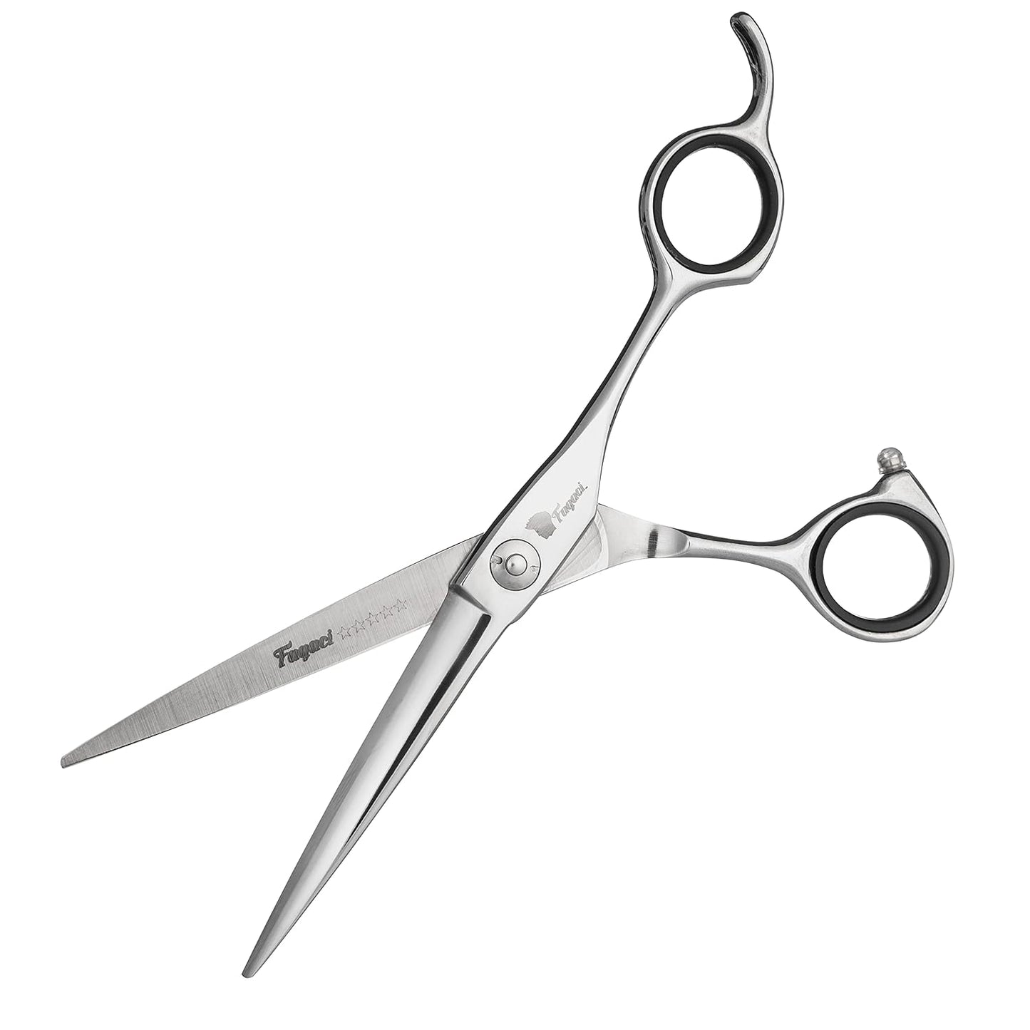Professional Hair Scissors 6 Inch Off Set with Extremely Sharp Blades, 440C Steel Hair Cutting Scissors, Durable, Smooth Motion & Fine Cut, Barber Scissors with Elegant Sheath, Cleaning Leather & Key