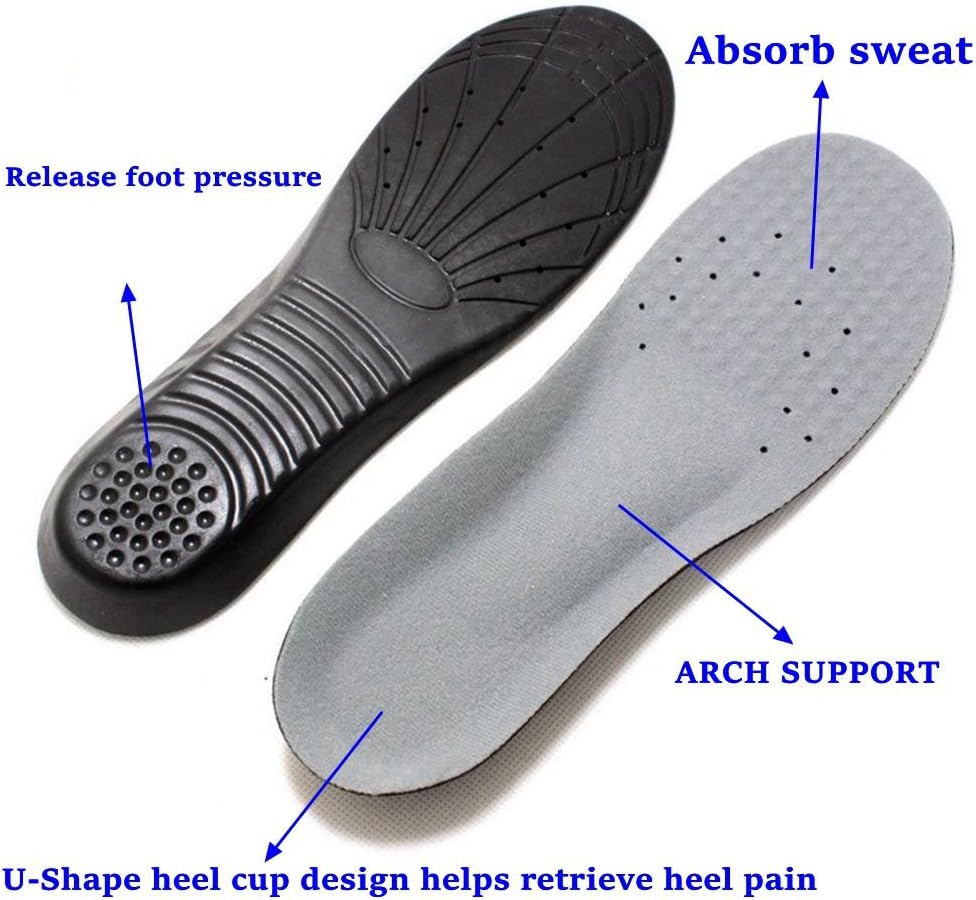 Shoe Insoles, Memory Foam Insoles, Providing Excellent Shock Absorption and Cushioning for Feet Relief, Comfortable Insoles for Men and Women for Everyday Use, S [US M: 4-6/W: 5-7]