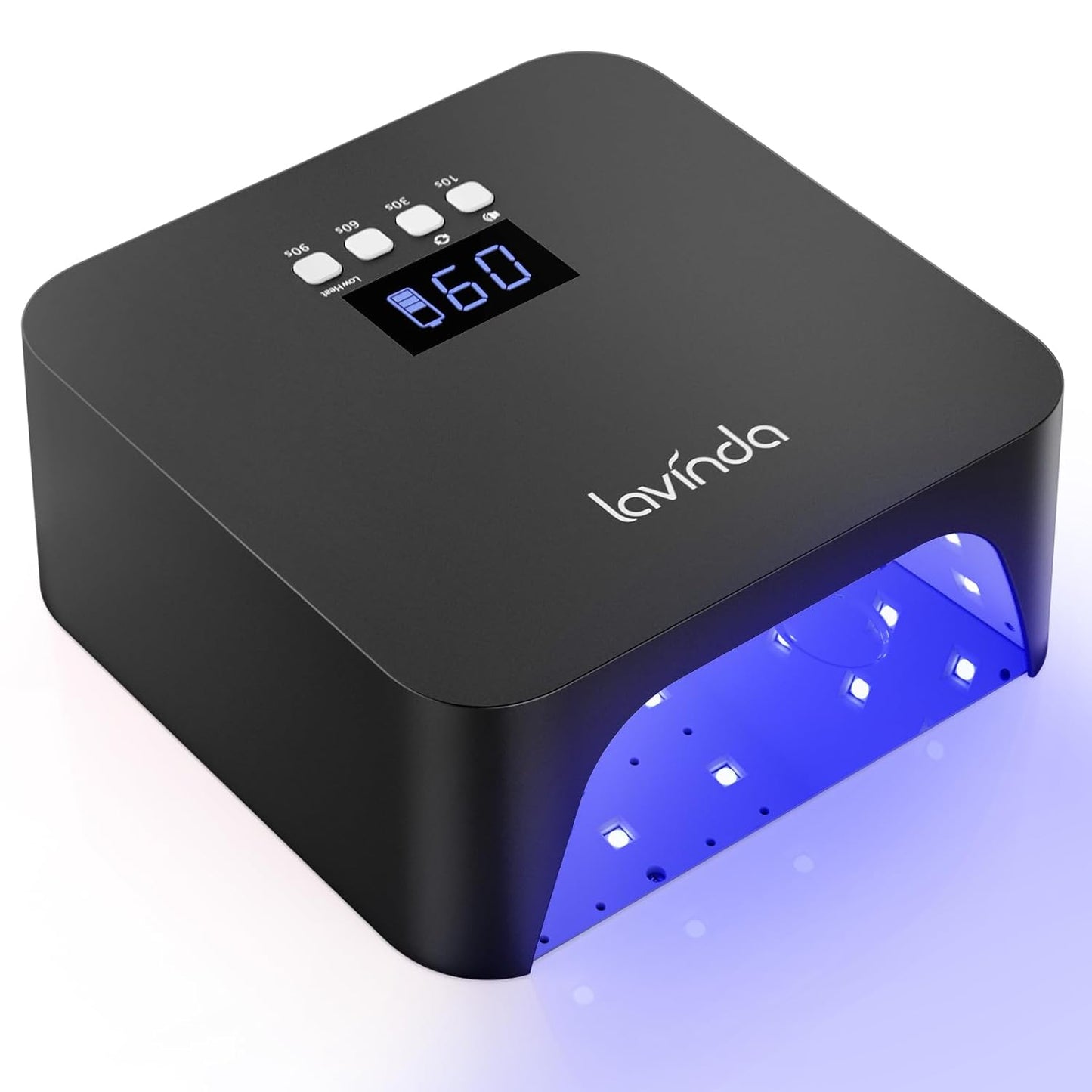 Lavinda UV Light for Gel Nails, Professiona UV LED Nail Lamp 2X Faster Curing Nail Dryer Nail Light Compatible with All Gel Types for Home Salon (Black X7)