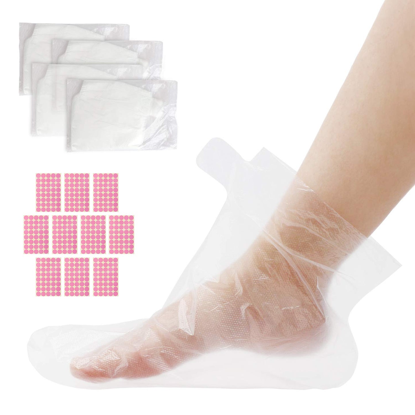 Segbeauty Paraffin Wax Bath Liners for Foot, 400pcs Paraffin Foot Bags, Plastic Paraffin Bath Mitts Socks Hot Wax thera-py Booties Covers for Foot Spa Wax treat-ment Paraffin Wax Machine