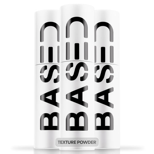 BASED Hair Texturizing Powder, Lightweight & Volumizing Hair Styling Powder with Matte Finish, Add Texture to Hair with Medium Hold, Best for Short to Medium Hair, (1.69oz Bottle, Pack of 3)